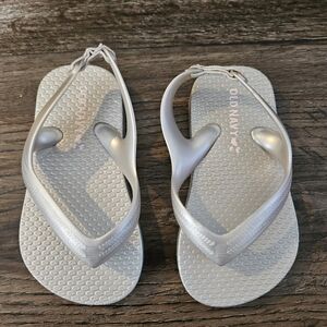 Silver Flip Flops